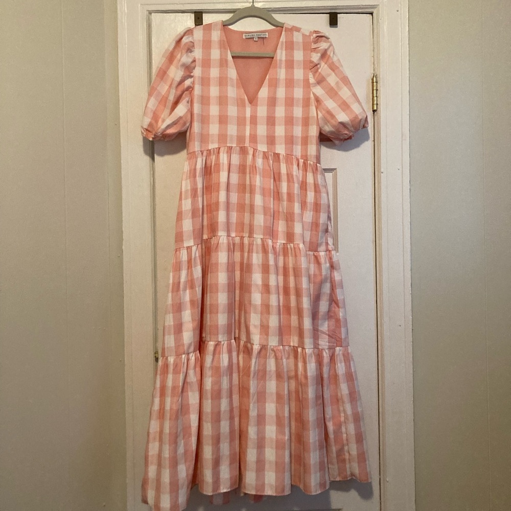 English Factory Pink Gingham Dress
